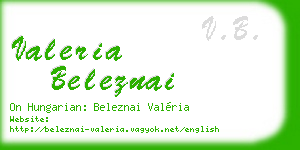 valeria beleznai business card